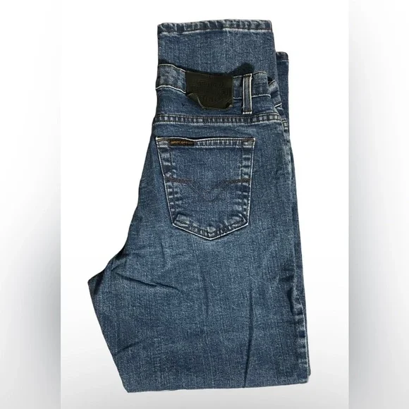 Vintage Harley Davidson High Rise Straight Leg Boot Cut Jeans Size 8 P - Picture 3 of 11